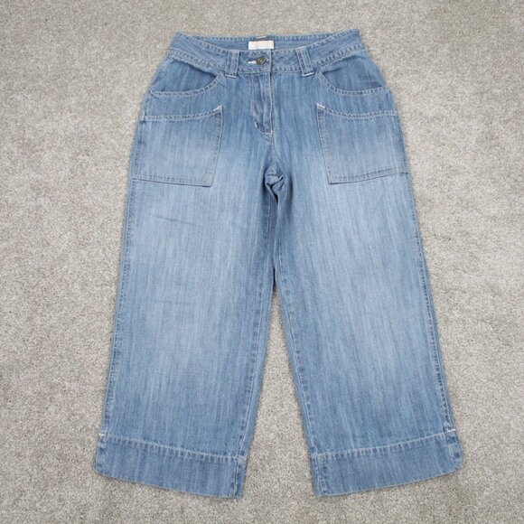Christopher & Banks Denim - Christopher & Banks Capri Jeans Womens 4 Blue Multi-Pocket w/ 22" inseam